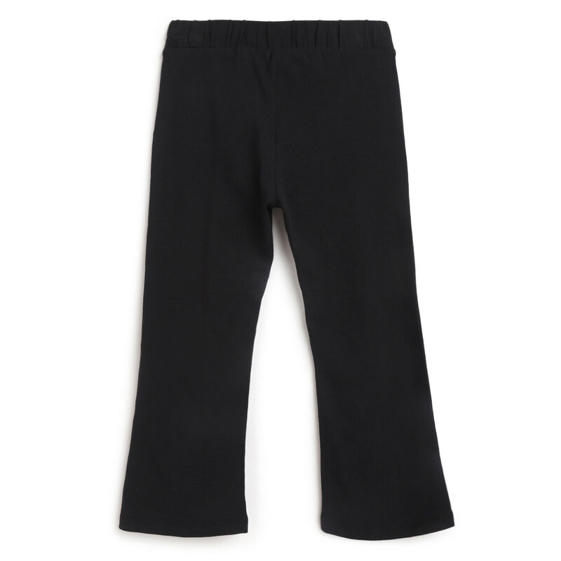 Girls Black Solid Leggings image number 1